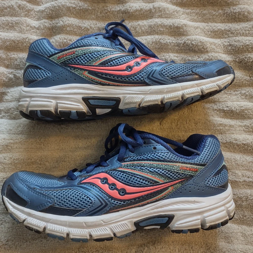 Saucony Cohesion 9 Running Shoes Lace Up Athletic Sneakers Womens Size 8.5 - Picture 5 of 10